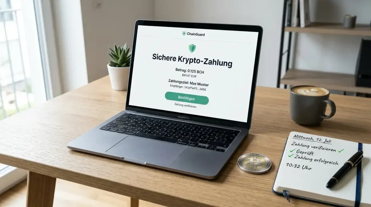 Bitcoin-Cash-Casino-Vergleich für österreichische Spieler an einem ruhigen Schreibtisch