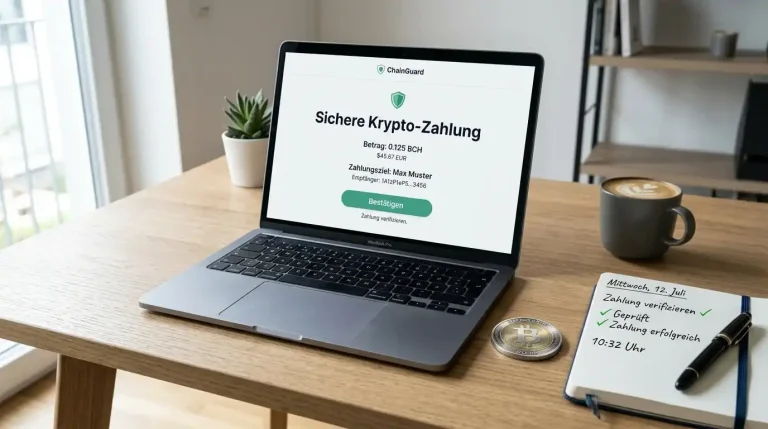 Bitcoin-Cash-Casino-Vergleich für österreichische Spieler an einem ruhigen Schreibtisch